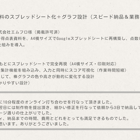 PDF資料のスプレッドシート化＋グラフ設計