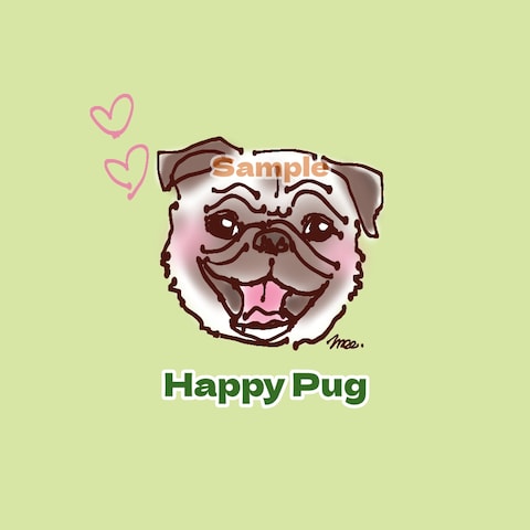 【パグ】ほっこり可愛い犬イラスト
