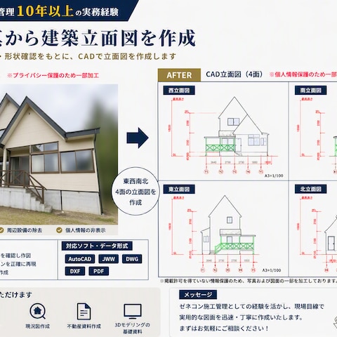 既存建物の現況図作成事例