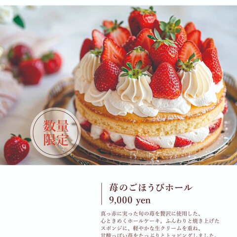 新作ケーキ　発売予告チラシ