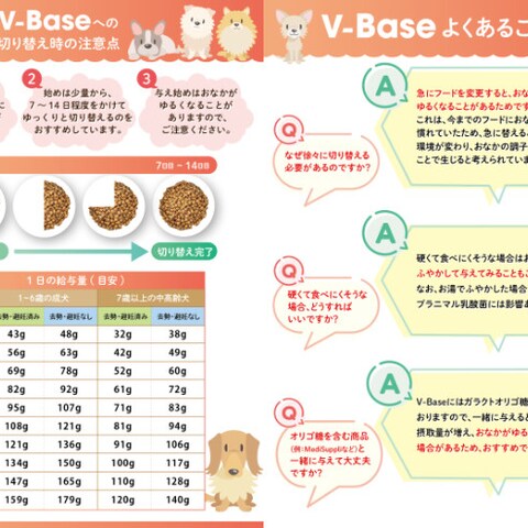 ペット用食品同梱チラシ作成