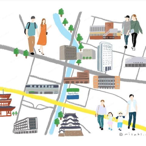 フィットネスジムのMAPイラスト