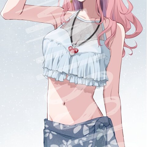 暑中見舞い用水着イラスト