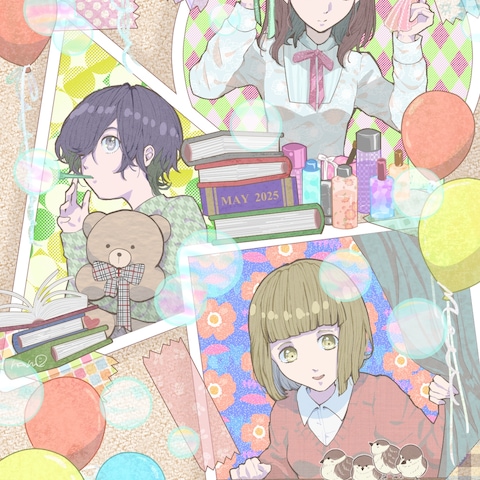パステルカラー風イラスト