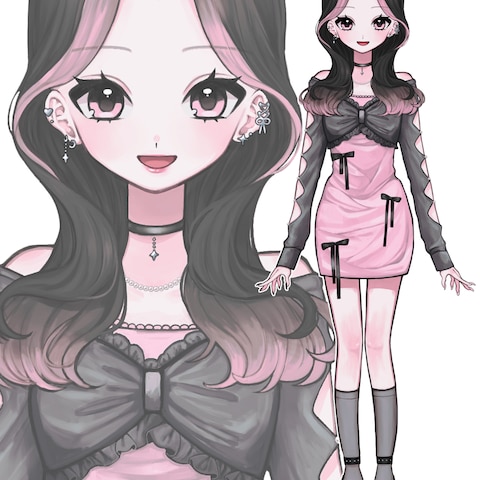 ココナラ配信用立ち絵制作・キャラデザイン