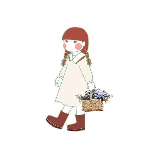 フラワーショップ　イラストデザイン