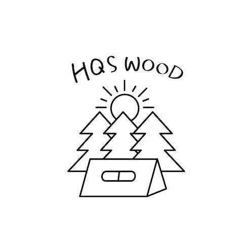 キャンプ用品販売HQS Wood様のロゴデザイン