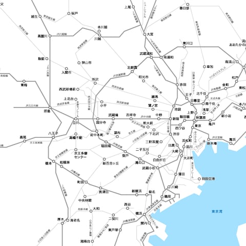 東京都 鉄道路線図