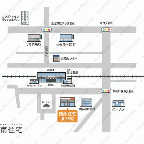 株式会社阪南住宅様　地図デザイン