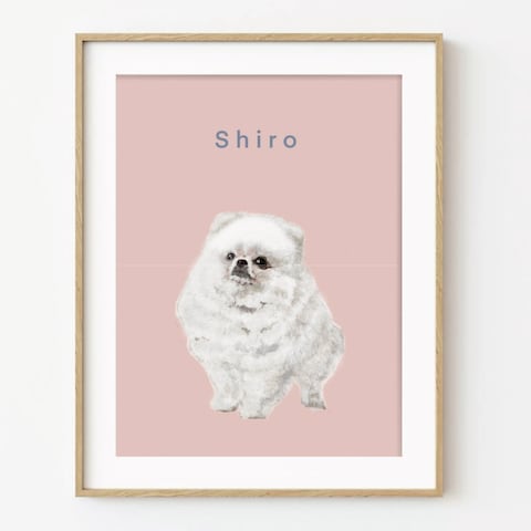 抱きしめたくなるフワフワ毛並みのペット似顔絵