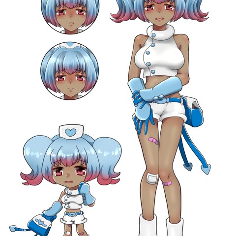 立ち絵サンプル＋表情差分