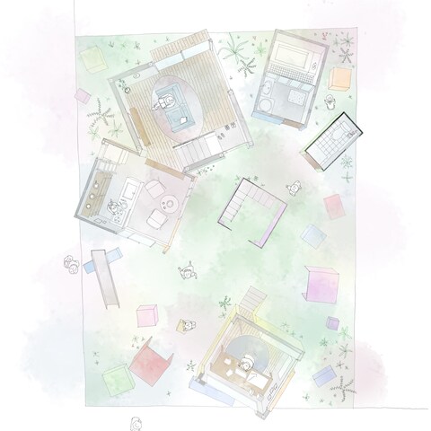 手書き風平面図