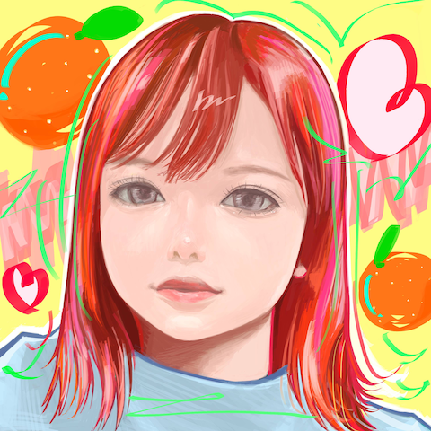 似顔絵アイコン作成でご依頼いただいたイラストです