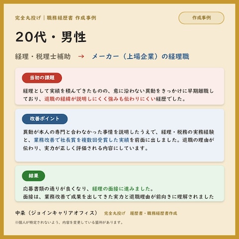 ⑧|完全丸投げ|20代男性 税理士補助→上場メーカー経理
