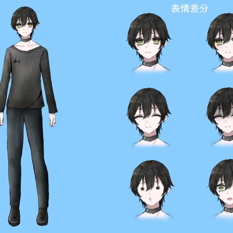 立ち絵、表情差分サンプル