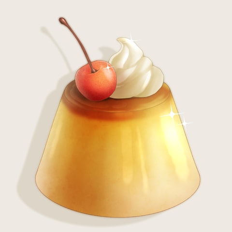 食べ物イラスト(プリン)