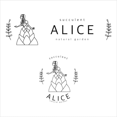 succulent ALICE 様のオリジナルロゴデザイン