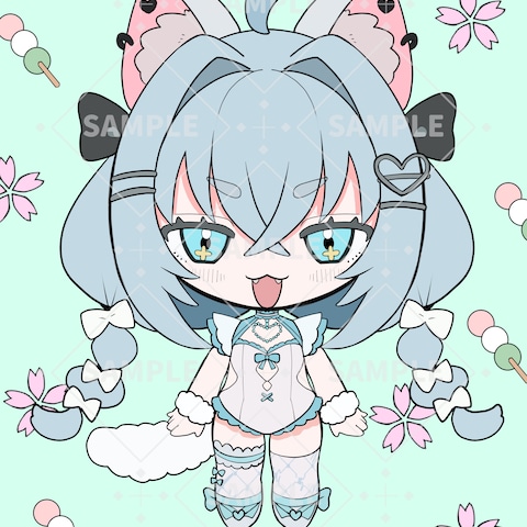 ぬりえ用SDイラスト
