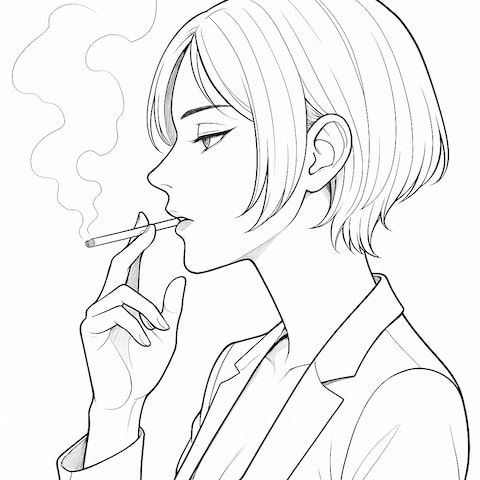 ラフ画をChatGPTにて線画に起こします。