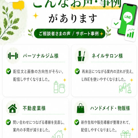 LINE公式アカウント改善サポート事例