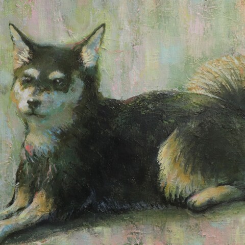 柴犬(油絵)