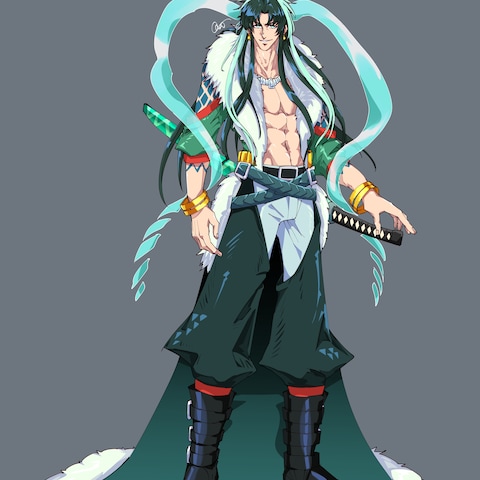 龍神モチーフオリジナルキャラクターの立ち絵