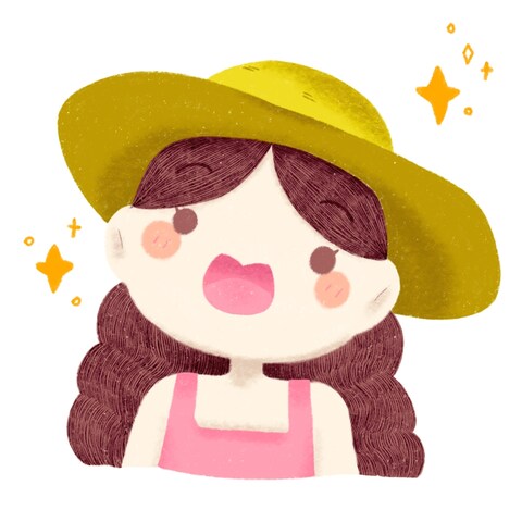 夏をイメージした女の子のアイコン