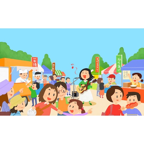 地域イベント運営DXサービス用イラスト