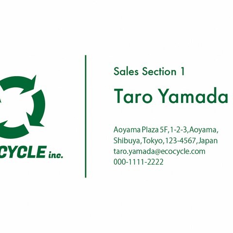 ECOCYCLE Inc. の名刺作成