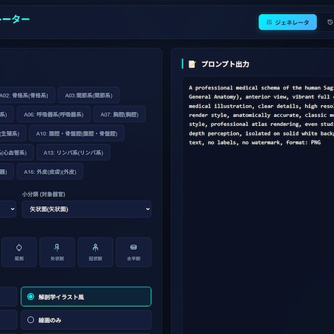 医療用画像生成プロンプトジェネレータ