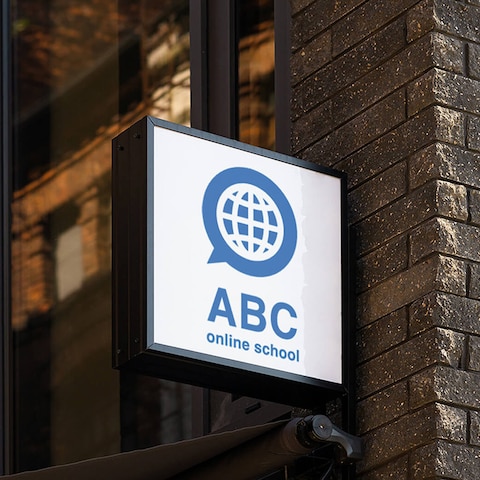 ABCオンライン英会話スクールのロゴデザイン