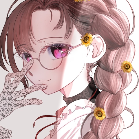 メガネを掛けた少女