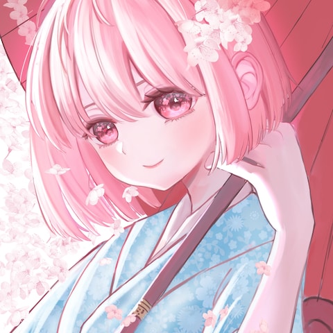 桜の中の少女