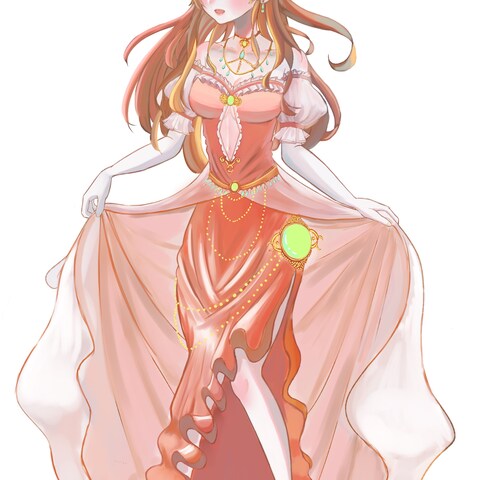 アラビアン風のドレスを着た女性