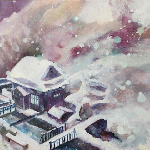 オーダーメイド絵画のご依頼(旅館に飾る冬の風景のご依頼)