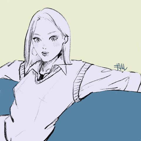 ラフスケッチ風似顔絵①