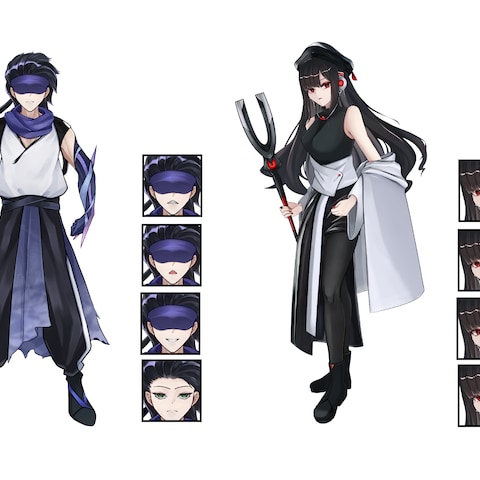 男女ペアキャラクター