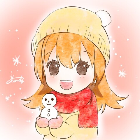 【デフォルメ/アイコンサンプル】雪の日