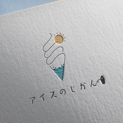 ソフトクリーム店のロゴデザイン