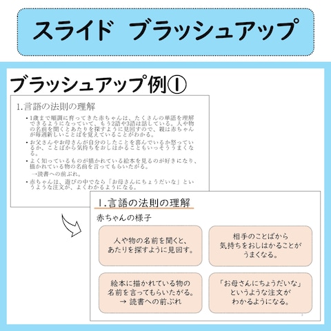 スライド　ブラッシュアップ