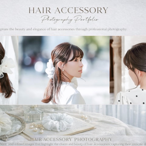 ヘアアクセサリーの魅力を伝える着用撮影
