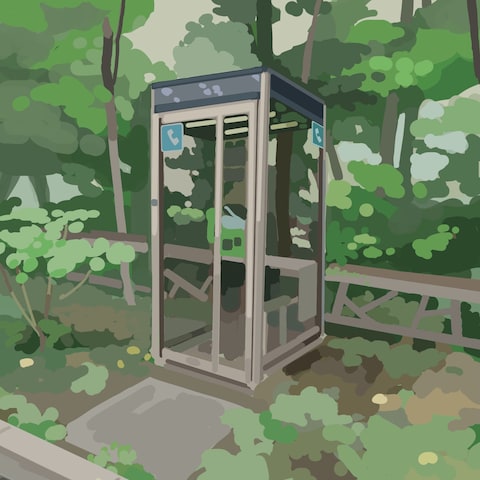 緑の電話ボックス