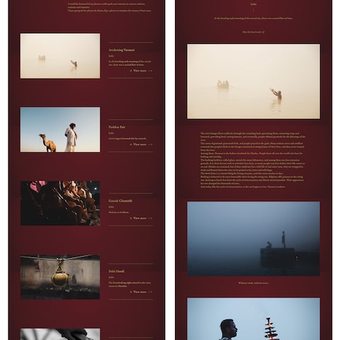 写真家ポートフォリオサイト