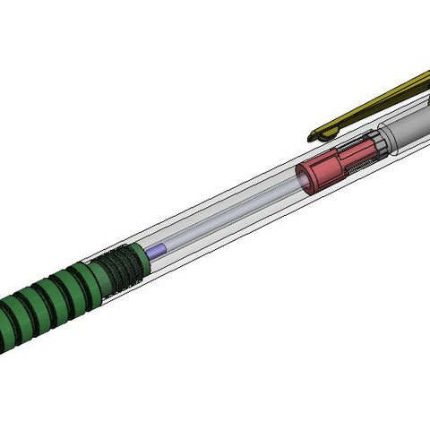 ノック式ボールペン　3D CAD設計