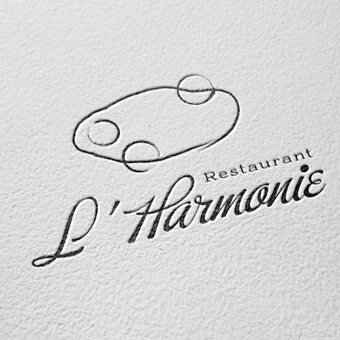 フレンチレストラン【L'Harmonie】様のロゴデザイン