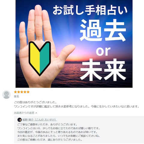 ワンコインでも「詳しくて参考になる」恋愛運のお試し鑑定ご感想