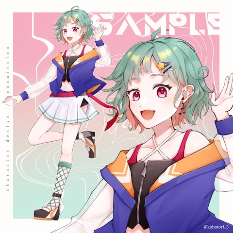 SUNHALL様　『＃推し件』５月フライヤーイラスト