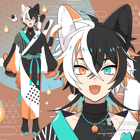 Live2D用パーツ分けイラスト