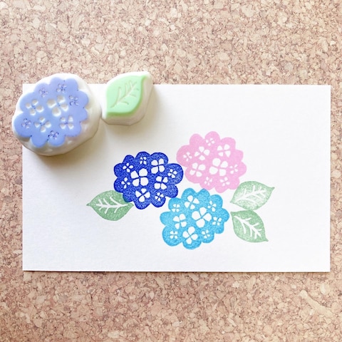 紫陽花のはんこ