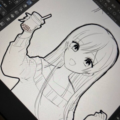 軽めに描いたもの